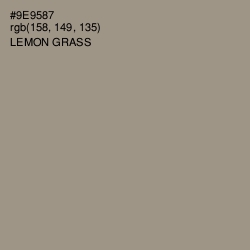 #9E9587 - Lemon Grass Color Image